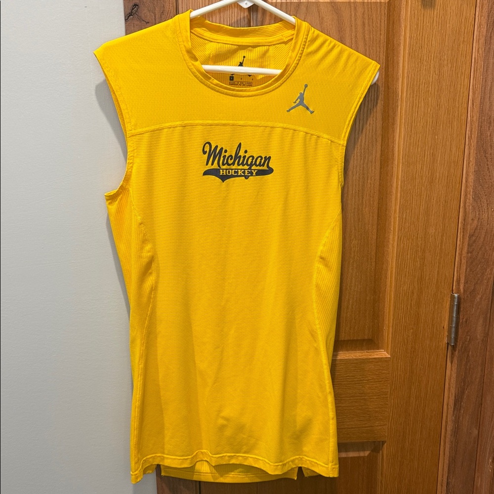Jordan Yellow Michigan Hockey Tank Top
